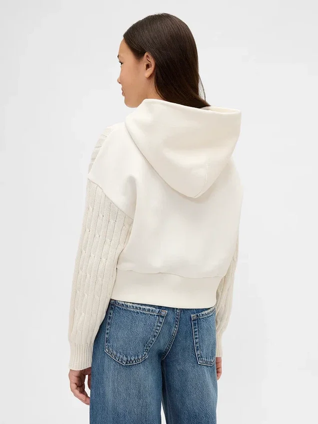 Sweat à capuche Vintagesoft pour enfants en mélange de matières