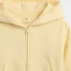 Sweat à capuche zippé ample pour enfant Vintagesoft avec bordure en dentelle