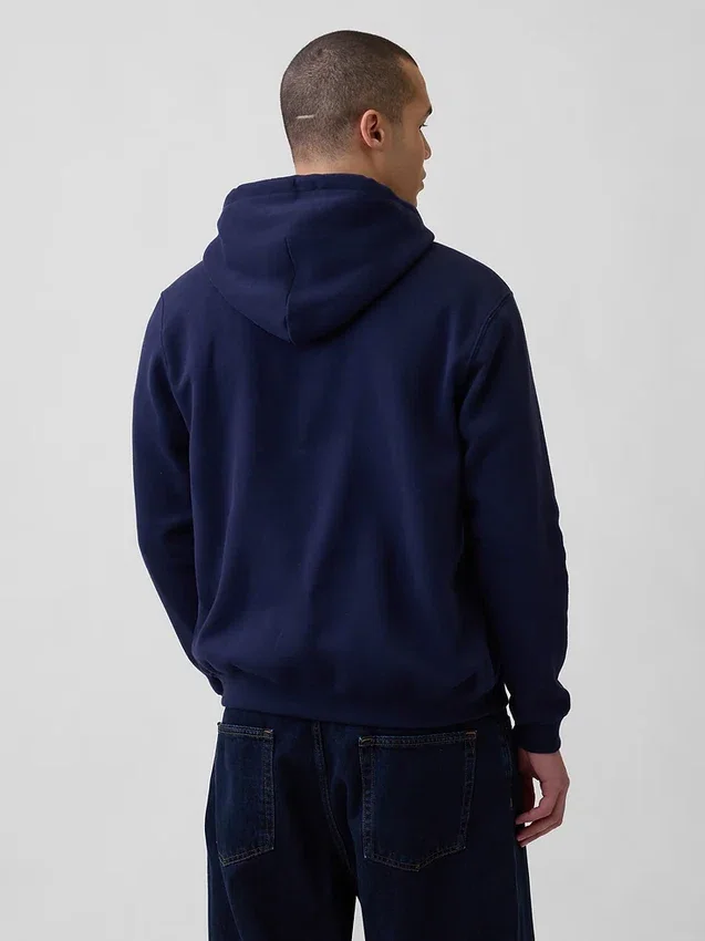 Sweat à capuche zippé ample Vintagesoft pour adulte