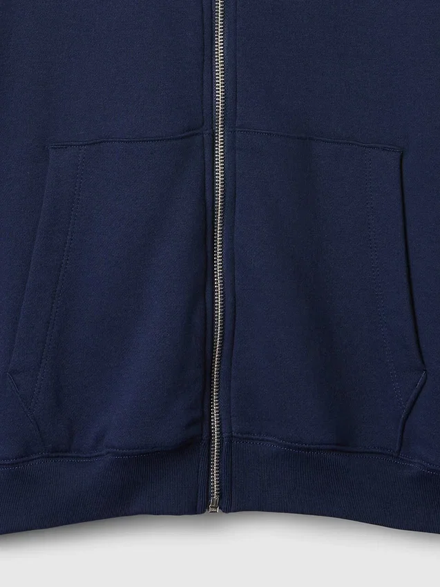 Sweat à capuche zippé ample Vintagesoft pour adulte