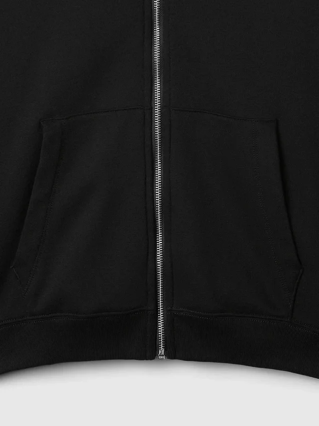 Sweat à capuche zippé ample Vintagesoft pour adulte