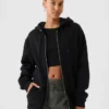 Sweat à capuche zippé ample Vintagesoft pour adulte