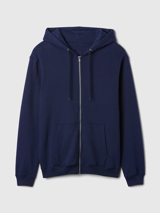 Sweat à capuche zippé ample Vintagesoft pour adulte