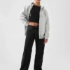 Sweat à capuche zippé ample Vintagesoft pour adulte