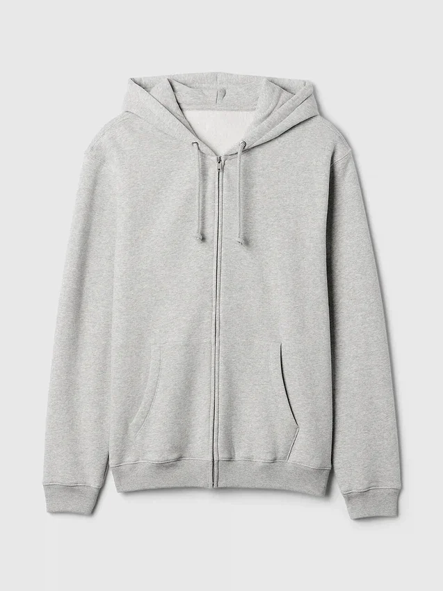 Sweat à capuche zippé ample Vintagesoft pour adulte