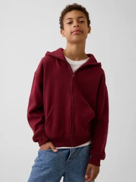 Sweat à capuche zippé ample Vintagesoft pour enfant