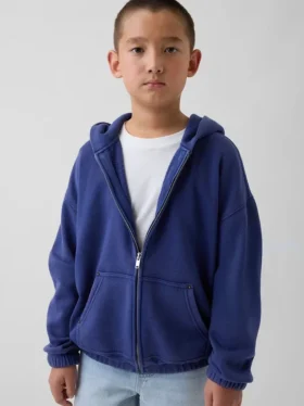 Sweat à capuche zippé ample Vintagesoft pour enfant