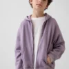 Sweat à capuche zippé ample Vintagesoft pour enfant