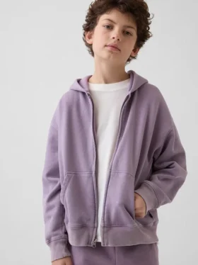 Sweat à capuche zippé ample Vintagesoft pour enfant