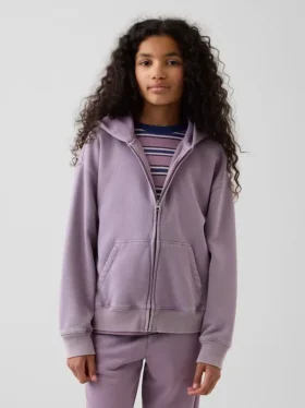 Sweat à capuche zippé ample Vintagesoft pour enfant