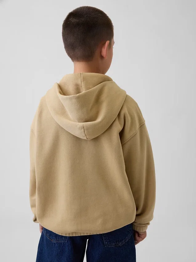 Sweat à capuche zippé ample Vintagesoft pour enfant