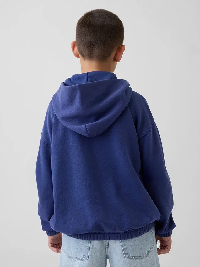Sweat à capuche zippé ample Vintagesoft pour enfant