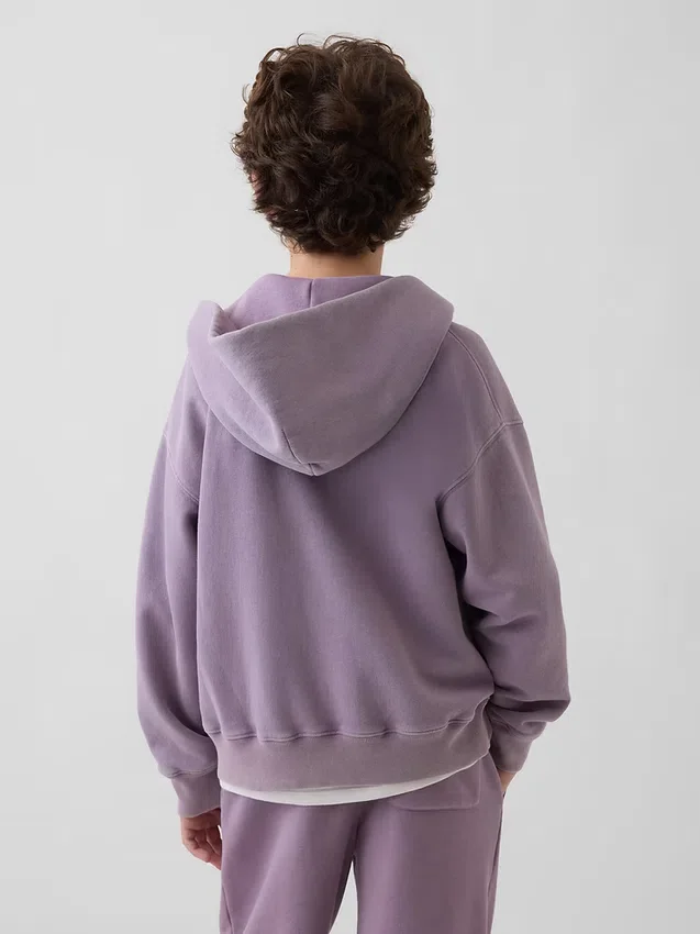 Sweat à capuche zippé ample Vintagesoft pour enfant