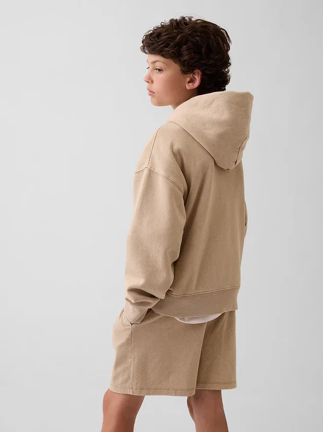 Sweat à capuche zippé ample Vintagesoft pour enfant