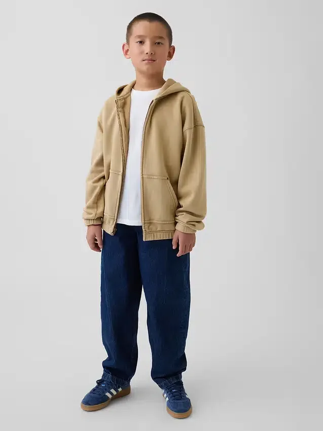 Sweat à capuche zippé ample Vintagesoft pour enfant