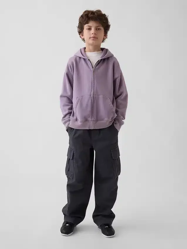 Sweat à capuche zippé ample Vintagesoft pour enfant