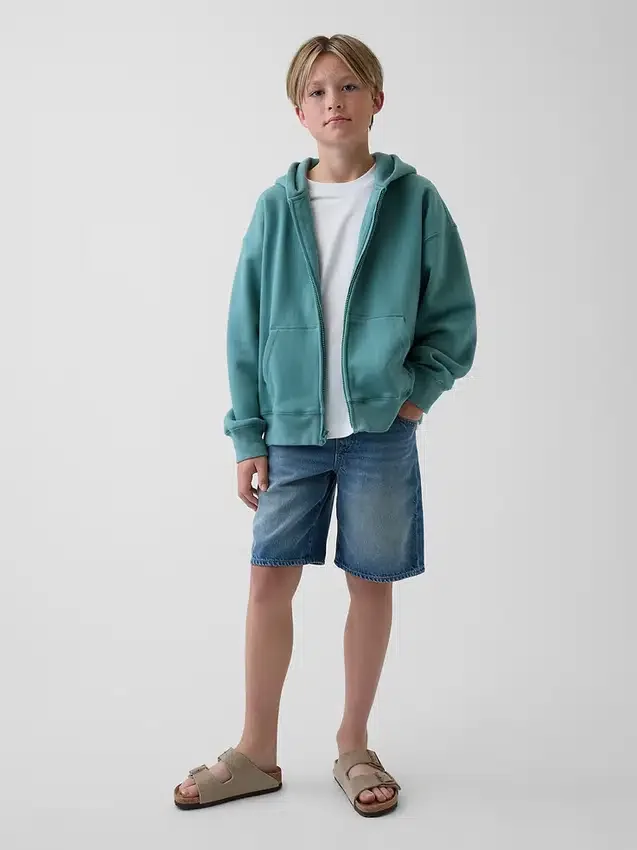 Sweat à capuche zippé ample Vintagesoft pour enfant