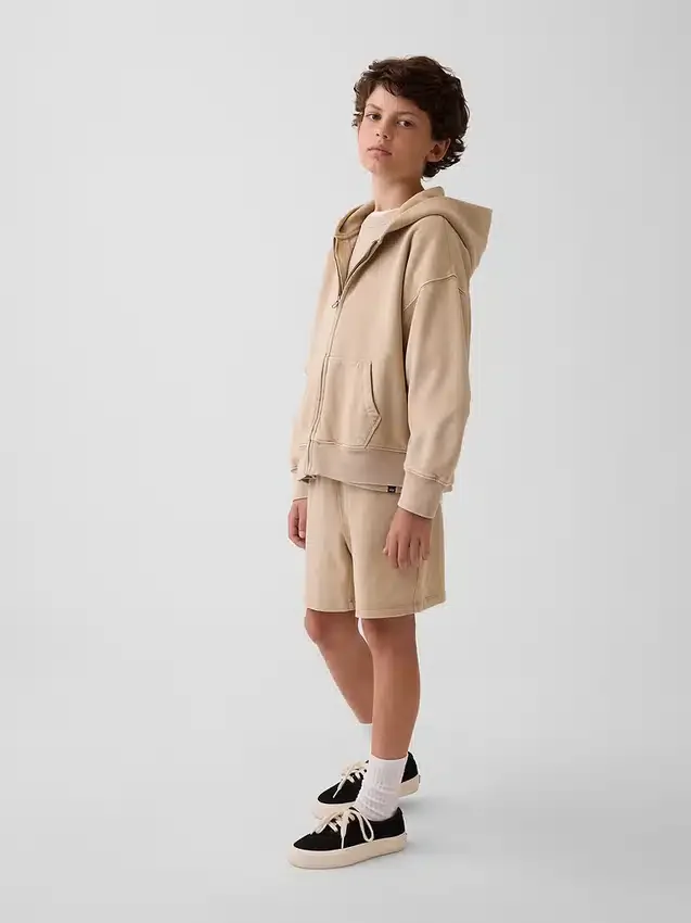Sweat à capuche zippé ample Vintagesoft pour enfant