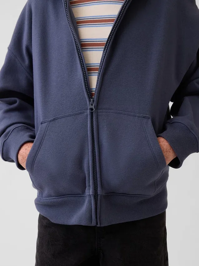 Sweat à capuche zippé ample Vintagesoft pour enfant