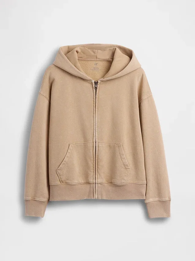 Sweat à capuche zippé ample Vintagesoft pour enfant