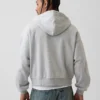 Sweat à capuche zippé court oversize Vintagesoft
