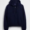 Sweat à capuche zippé court oversize Vintagesoft