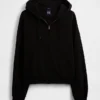 Sweat à capuche zippé court oversize Vintagesoft