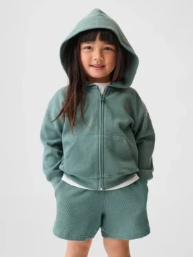 Sweat à capuche zippé en maille gaufrée pour Bébé & Enfant