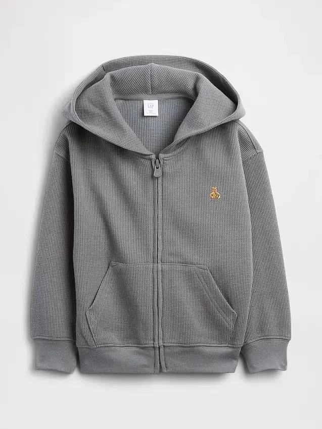 Sweat à capuche zippé en maille gaufrée pour Bébé & Enfant