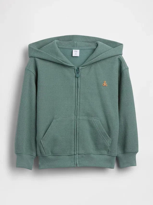 Sweat à capuche zippé en maille gaufrée pour Bébé & Enfant