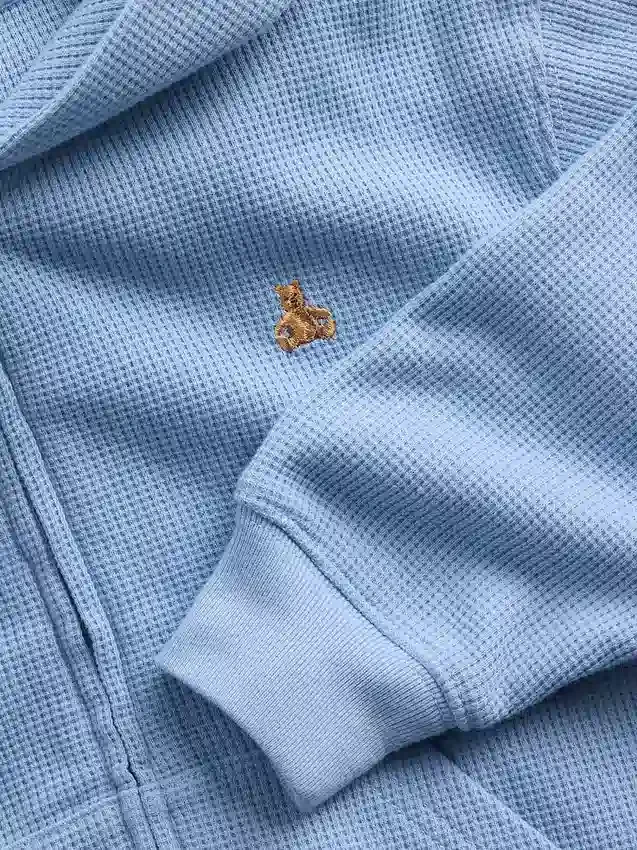 Sweat à capuche zippé en maille gaufrée pour Bébé & Enfant