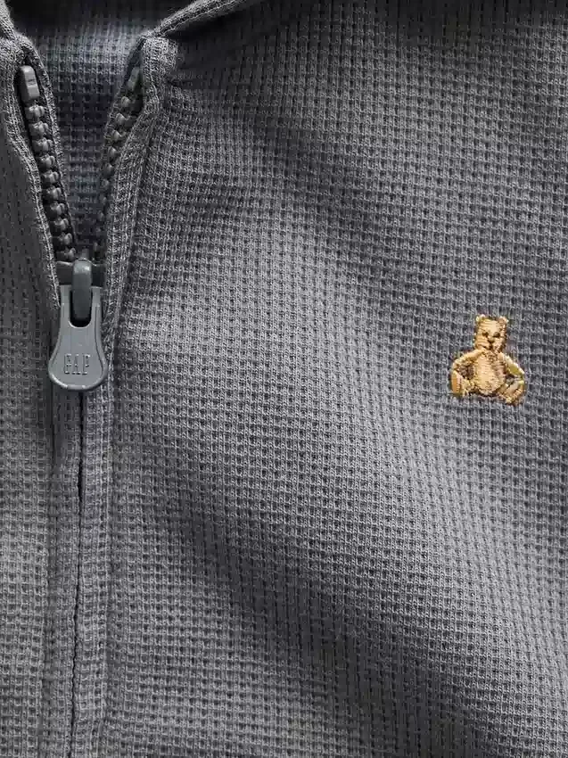 Sweat à capuche zippé en maille gaufrée pour Bébé & Enfant