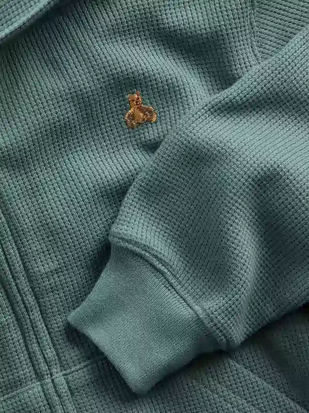 Sweat à capuche zippé en maille gaufrée pour Bébé & Enfant