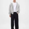 Sweat à capuche zippé en molleton français extra-épais pour adulte