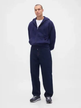 Sweat à capuche zippé en molleton français extra-épais pour adulte