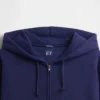 Sweat à capuche zippé en molleton français extra-épais pour adulte