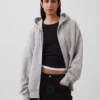 Sweat à capuche zippé en molleton français extra-épais pour adulte