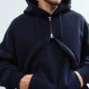 Sweat à capuche zippé en molleton français extra-épais pour adulte