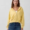 Sweat à capuche zippé en molleton Vintagesoft