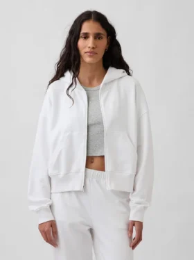 Sweat à capuche zippé en molleton Vintagesoft