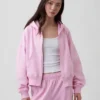 Sweat à capuche zippé en molleton Vintagesoft