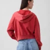 Sweat à capuche zippé en molleton Vintagesoft