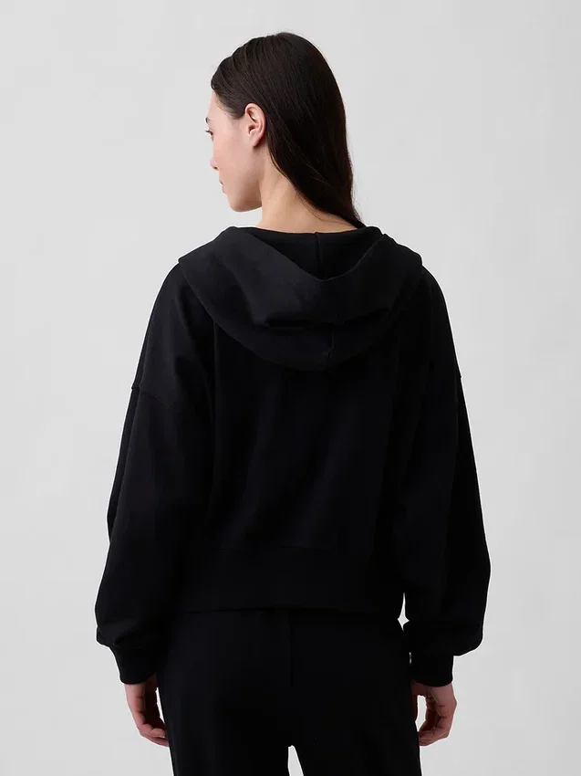 Sweat à capuche zippé en molleton Vintagesoft