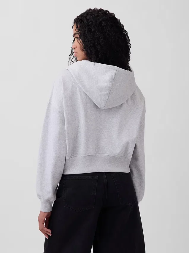Sweat à capuche zippé en molleton Vintagesoft
