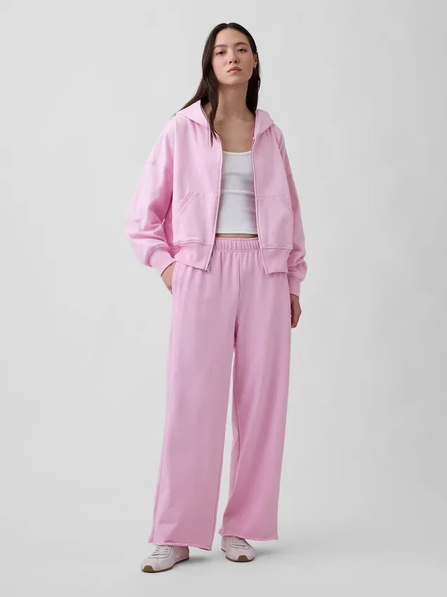 Sweat à capuche zippé en molleton Vintagesoft