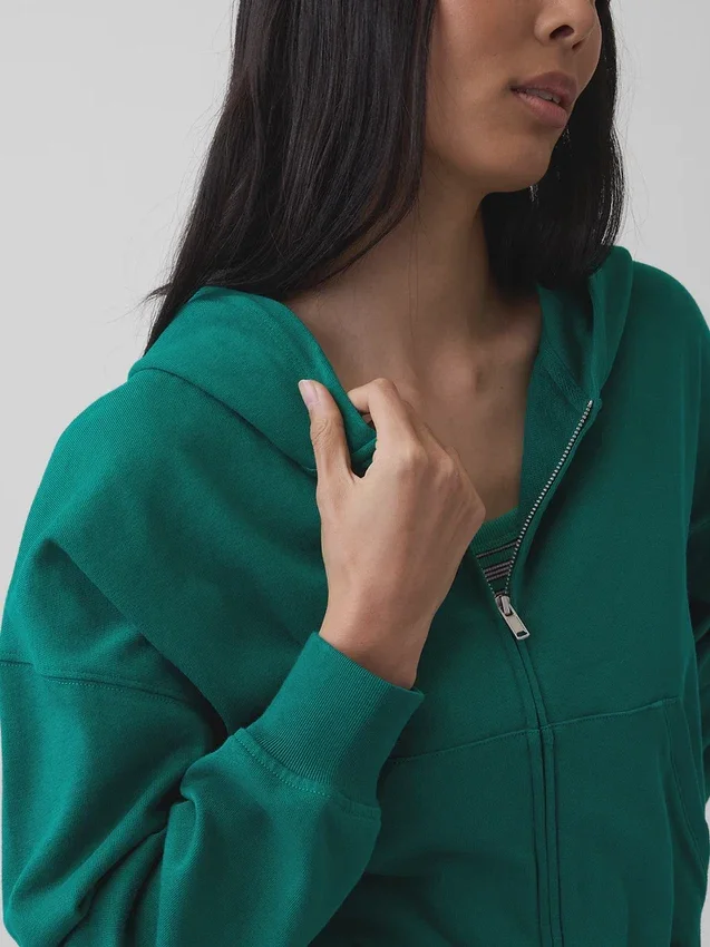 Sweat à capuche zippé en molleton Vintagesoft