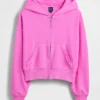 Sweat à capuche zippé en molleton Vintagesoft