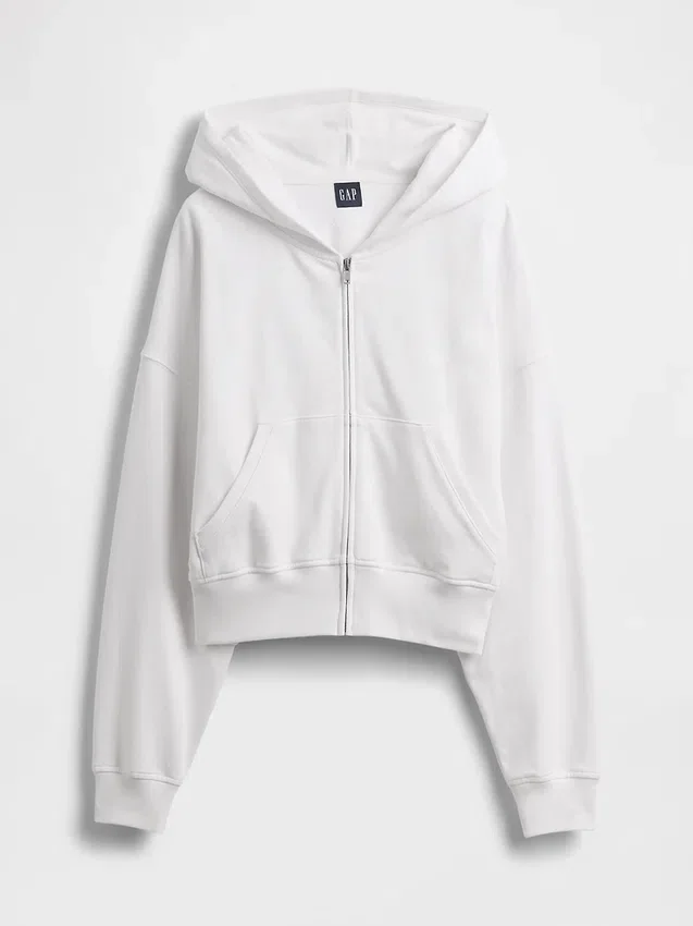 Sweat à capuche zippé en molleton Vintagesoft