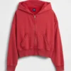 Sweat à capuche zippé en molleton Vintagesoft
