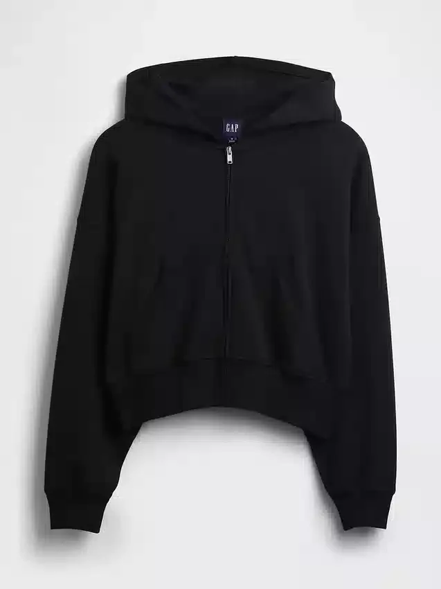 Sweat à capuche zippé en molleton Vintagesoft